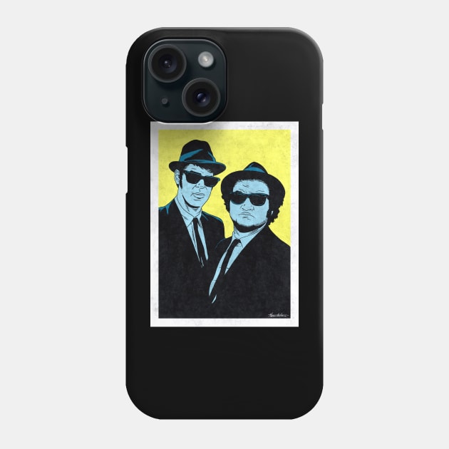 THE BLUES BROTHERS (Pop Art) Phone Case by Famous Weirdos