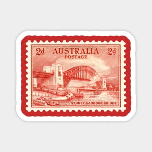 Sydney Harbour Bridge Postage Stamp Magnet