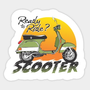 Ride Classic Style Vespa Scooter Stickers for Sale
