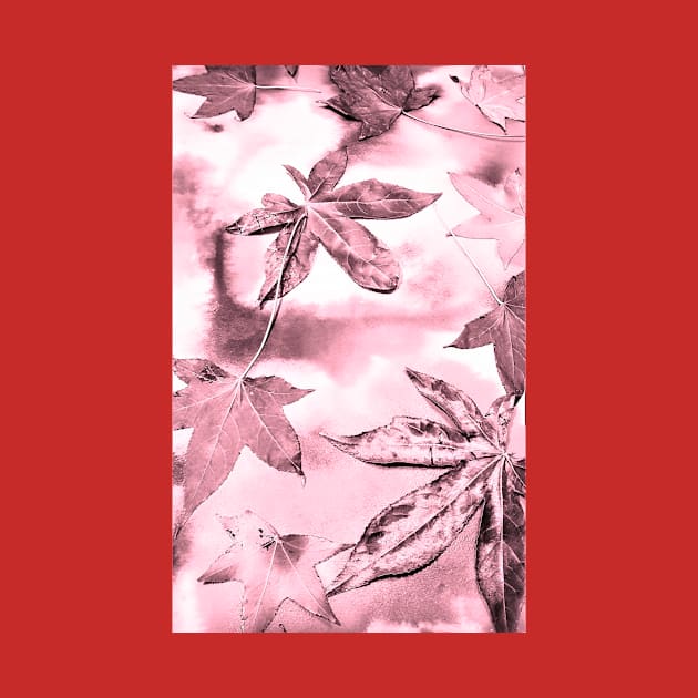 Pink Metallic Leaves by Minxylynx4