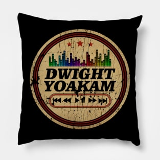 Graphic Dwight Name Retro Distressed Cassette Tape Vintage Pillow