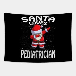 Santa Loves Pediatrician Christmas Tapestry