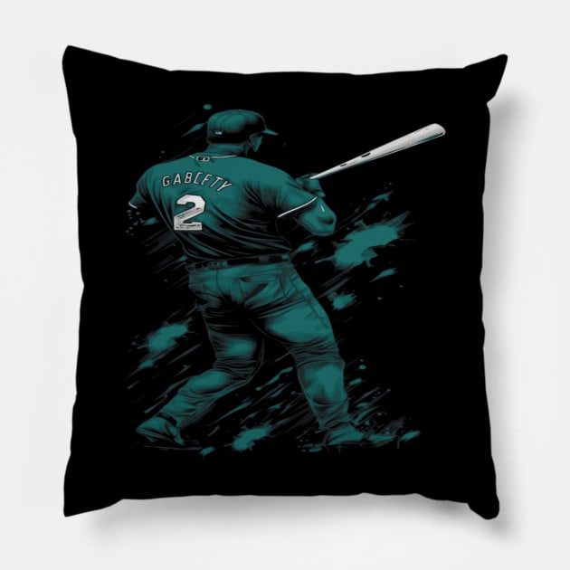 baseball player Pillow by Pixy Official