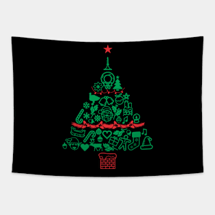 Christmas Tree Pattern Gift 3 - Funny Xmas Tapestry