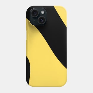 Boho black and yellow pastel swirl pattern Phone Case