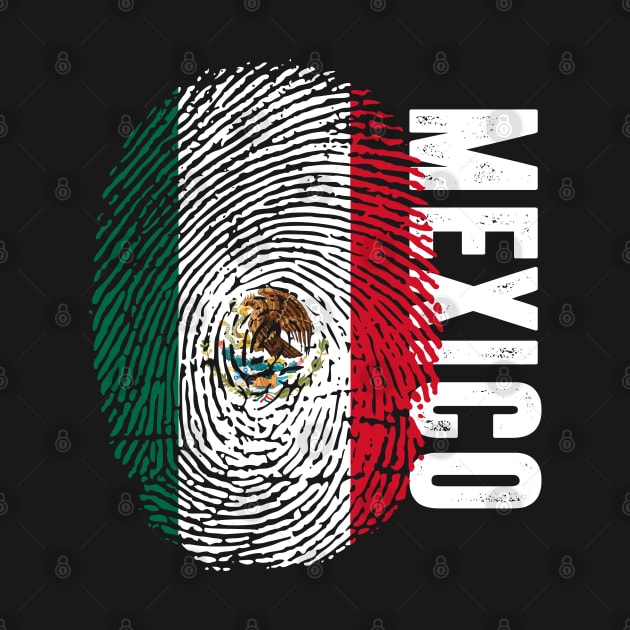 Mexico Flag Fingerprint My Story DNA Mexican by Your Culture & Merch