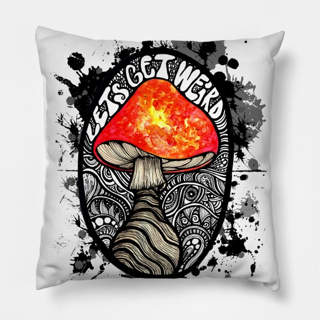 Lets get weird Pillow by asiancoffeegirl