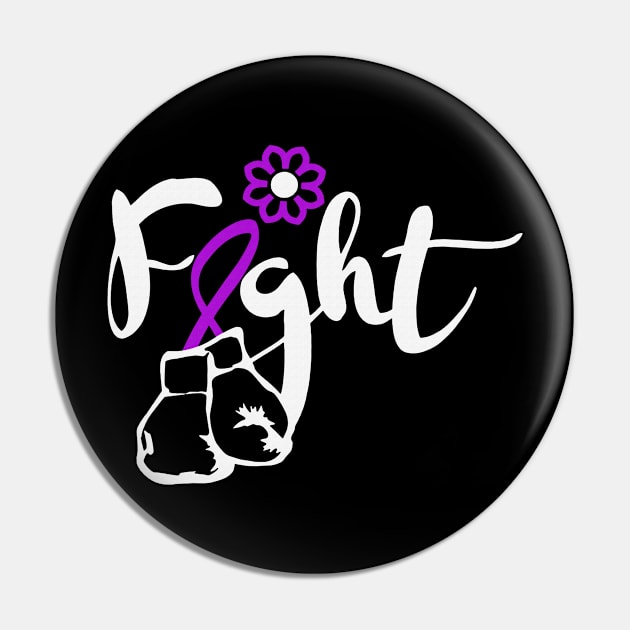 Fight Faith Hope Cure Support Alzheimers Awareness Purple Ribbon Warrior Pin by celsaclaudio506