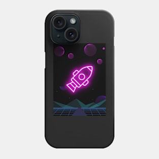 rocket neon Phone Case