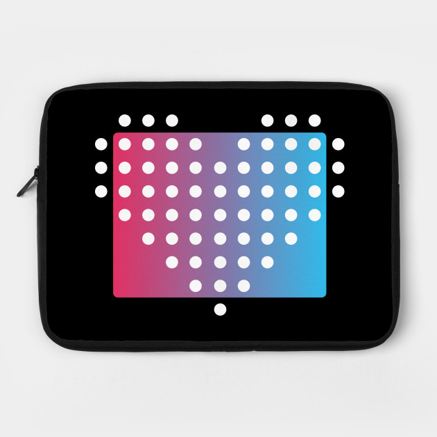 Heart of Dots on Gradient Background
