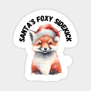 Santa's Foxy Sidekick, Christmas Magnet