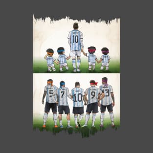 Messi and the team Argentina Champion T-Shirt