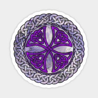 Purple Celtic Shield Knot Magnet