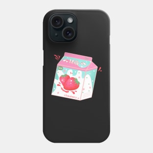 Retro 90s Japanese Kawaii Strawberry Milk Shake Carton Phone Case