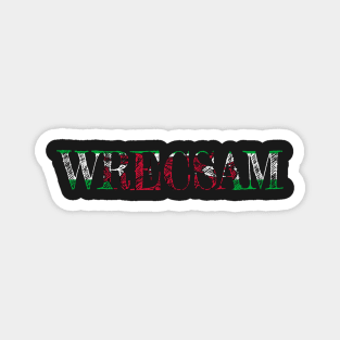 WRECSAM WELSH FLAG Magnet