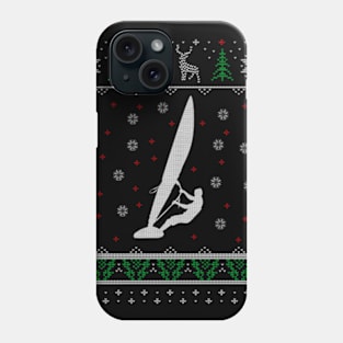 Windsurfing Ugly Christmas Sweater Gift Phone Case