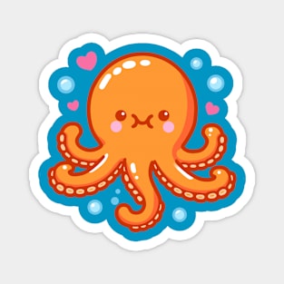 Cute Orange Octopus Magnet