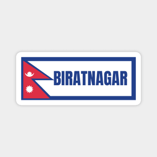 Biratnagar City with Nepal Flag Magnet