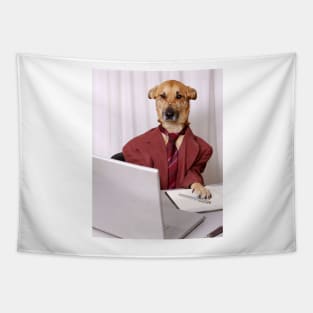 Business Dog Tapestry