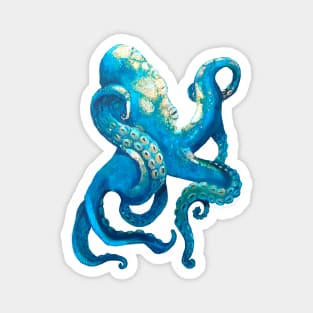 Blue Octopus Magnet