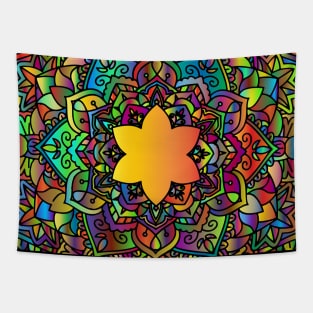 mandala-design, mandala-art, geometric, abstract, mandala and spirituality, colorful, rainbow, mandala pattern, mandala flower patterns, Flower Mandala ,Spirituality Tapestry