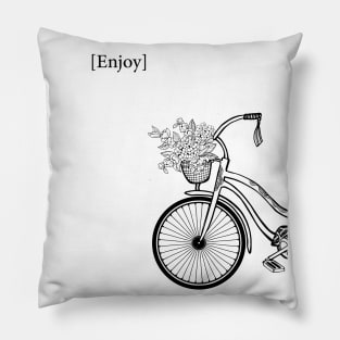 Enjoy Black & White Minimal , inspirational meanings Pillow