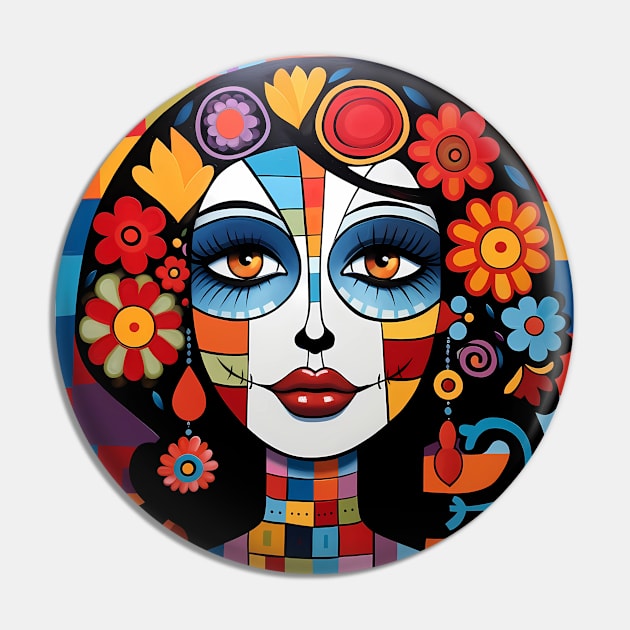 A very cubist Catrina Pin by APDesign