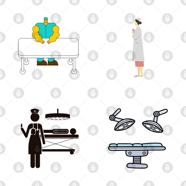 Operating Room Nurse Sticker Pack - Operating Room Nurse by PsyCave