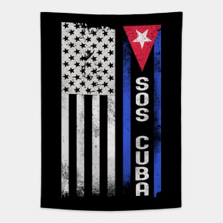 SOS CUBA - We are not afraid We want freedom Tapestry