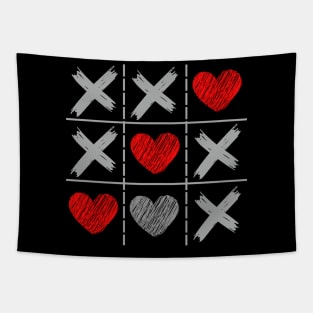 Valentines Day Tic-Tac-Toe XO-XO Tapestry