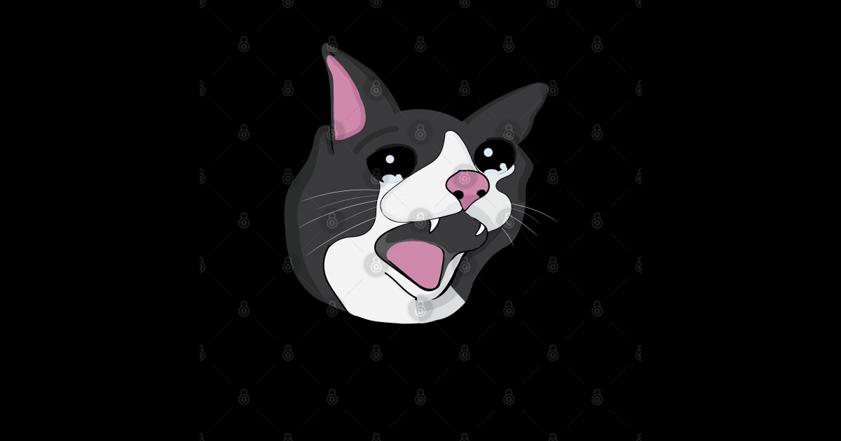 Yamero Crying Screaming Cat Meme Cute Japanese words - Cat Memes ...