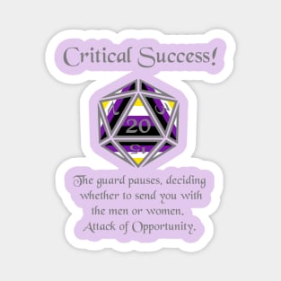 Nonbinary Pride Critical Success Magnet