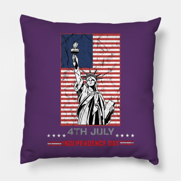 July 4th Pillow by TeeText