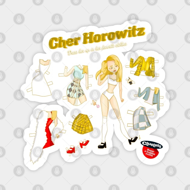 Cher - Clueless - Paper Doll Magnet by themunchkinboutique