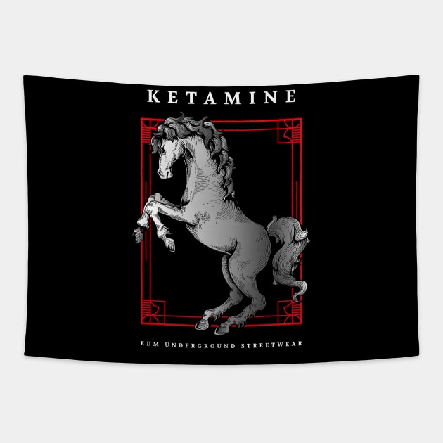 Ketamine Horse Tapestry by T-Shirt Dealer