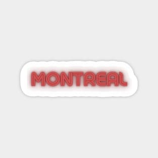 Montreal Retro Word Art Magnet