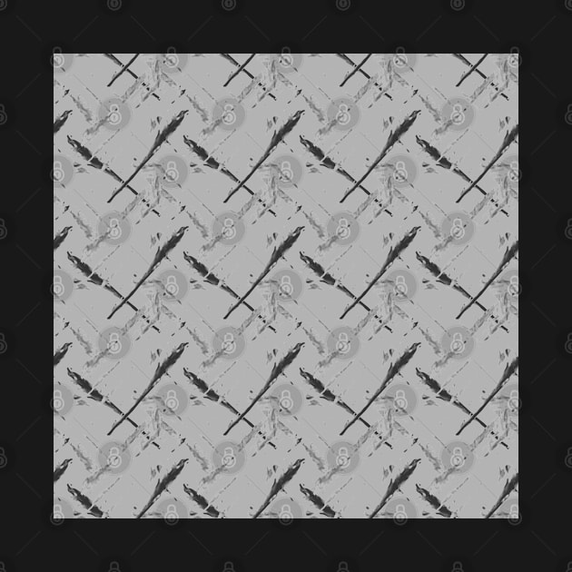 Dark lattice, mesh, crosses on a gray background, abstraction by grafinya