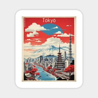 Tokyo Japan Vintage Poster Tourism 5 Magnet