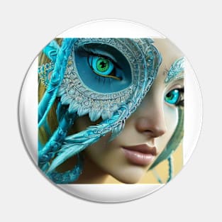 Imaginary Portrait Owl Goddess Pin