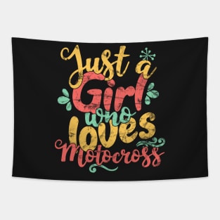 Just A Girl Who Loves Motocross Bike Gift graphic Tapestry