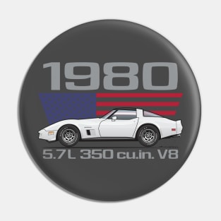 White 1980 Pin