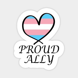 Proud Ally LGBT Gay Pride Month Transgender Flag Magnet