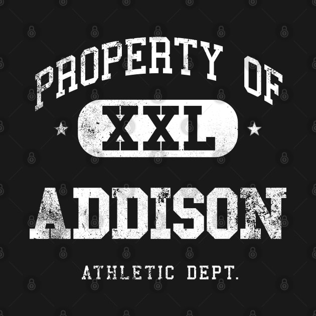 Addison Vintage Retro Distressed College Property Athletic by property_of_xxl