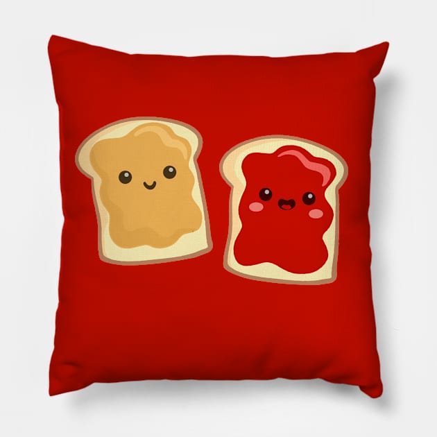 pbj (strawberry) Pillow by mystudiocreate