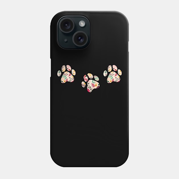 funny dogs feet with Plants illustration, a cute dog & flowers Phone Case by MdArt43