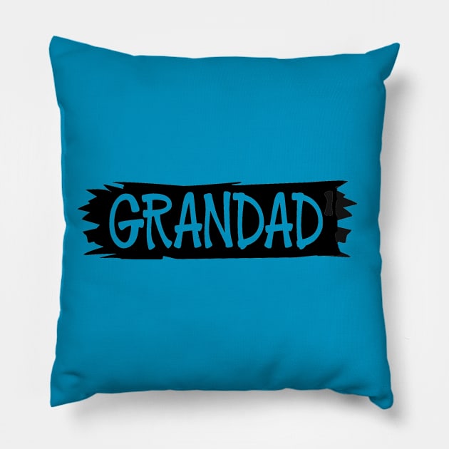 Grandad Granddad Grandfather Papa Pappaw T-Shirt Pillow by Imp's Dog House