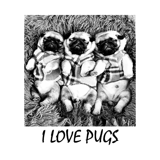 i love pugs by premium_designs