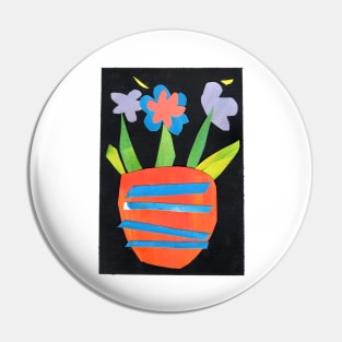 Still life with flowers (paper cut illustration) Pin