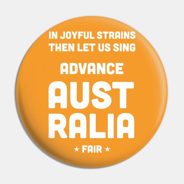 Australian national anthem — Advance Australia Fair Pin by stariconsrugby