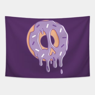 Dripping Donut Skull (Grape) Tapestry